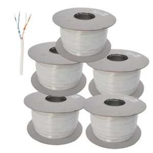 1000 m BT Telefonkabel intern 4 Kerne 2 Paar 0,5 mm Kupfer CW1308 weiße Rolle - Bild 1 von 3