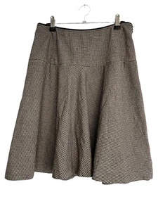 MAX MARA WEEKEND Rock 73 % Wollmischung UK Größe 10 29 W Dogtooth karo braun Tweed - Bild 1 von 8