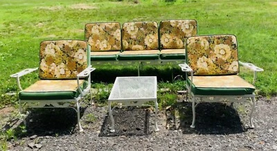 Vintage Wrought Iron Outdoor Patio Furniture - Image 1 of 4