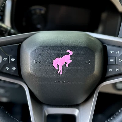 2x Steering Wheel Overlay Accent Decal Stickers For Bronco 21 22 23 2024 2025 - Image 1 of 4