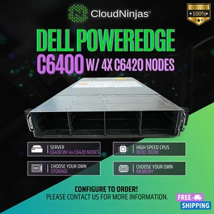 Dell PowerEdge C6400 12 Bay LFF 4x C6420 Nodes 4x Xeon Gold 6140 Blade Server - Picture 1 of 6