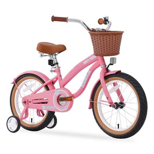 16 Inch Kids Bike with Training Wheels Basket for Boys & Girls 4-7 Years Old - Picture 1 of 41