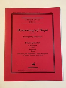 Sheet Music Hymnsong of Hope Brass Quintet Ken Bauer Hymn Sheet Music Grade 2.5 - Picture 1 of 3