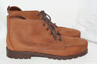 Ps Pro Style Vintage Brown Steel Toe Chukka Ankle Boots Women 7 W Made In Usa