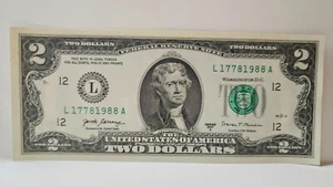 $2 Birthday Note Two Dollar Bill Uncirculated Series 2017A - Trailing Year 1988 - Picture 1 of 1