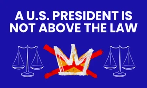 A US President Is Not Above The Law Flag Blue 3x5 FT - Picture 1 of 7