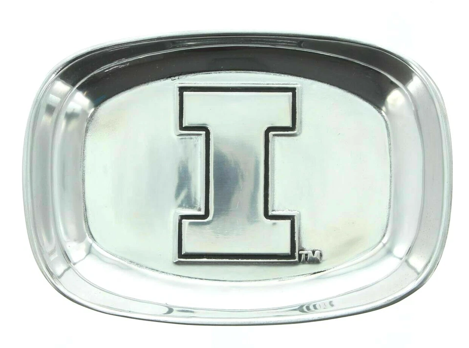 Wilton University of Illinois NCAA Bread Platter Serving Dish Tray, Silver - Image 1 of 1