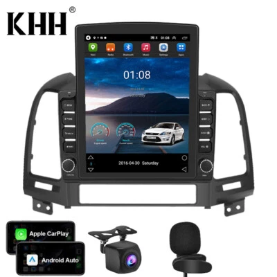 9.7英寸适用于现代圣达菲2006-2012安卓13汽车立体声收音机GPS导航2+64G — 第 1/4 张图片