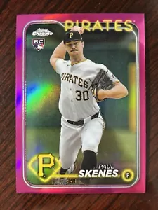 2024 Topps Chrome Update Paul Skenes Magenta Refractor #/399 Pirates RC Rookie - Bild 1 von 2