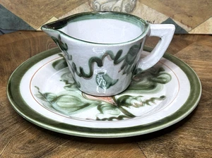 HARVEST PEAR Lunch Plate 9.5” & Creamer 10 oz John B Taylor Louisville Pottery - Picture 1 of 9