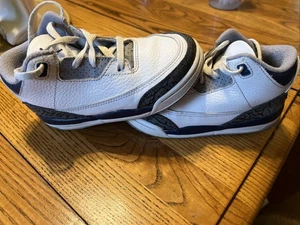 Nike Air Jordan 3 Retro Midnight Navy Blue White DM0968-140 Kids Shoes size 10C - Picture 1 of 3