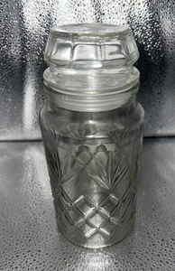 Vintage Pflanzgefäße Mr. Peanut Glas mit Deckel / Top Zustand 8" - Bild 1 von 5