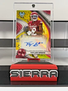 2024 Bowman's Best U Taylen Green Yellow Refractor RC Rookie Auto SP /75 - Picture 1 of 7