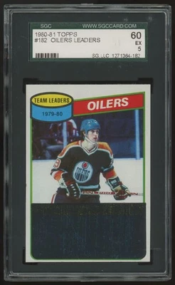 1980-81 Topps Wayne Gretzky Team Leaders #182 SGC 5 - Image 1 of 2