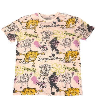 Camiseta Nickelodeon Bob Esponja Estampado Gráfico Blanca Mujer Talla Grande Foto 1 de 4