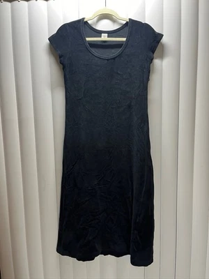 Vestido Calvin Klein años 90 Y2K para mujer pequeño algodón negro manga corta funda gótico Foto 1 de 4