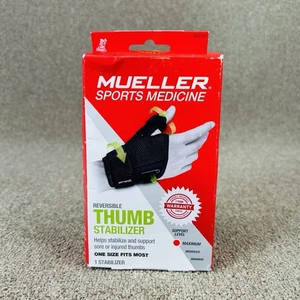 Mueller 62712 Sports Reversible Thumb Stabilizer Support For Injured Thumb Black - Picture 1 of 8
