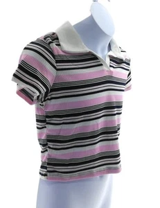 No Comment Girl's Casual Pullover Short Sleeve Blouse Collared Neck - Picture 1 of 4