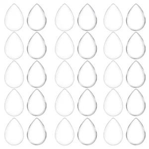 Vetro Trasparente 50pz 18x25mm Goccia Forma Cupola Vetro Piastrelle Trasparente - Foto 1 di 5