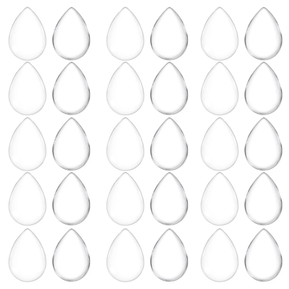 Vetro Trasparente 50pz 18x25mm Goccia Forma Cupola Vetro Piastrelle Trasparente - Immagine 1 di 4