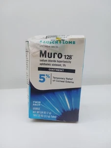 Muro 128 sterile ophthalmologische 5 % Natriumchloridsalbe, Doppelpack 0,25 Unzen Ablaufdatum 1/26 - Bild 1 von 2