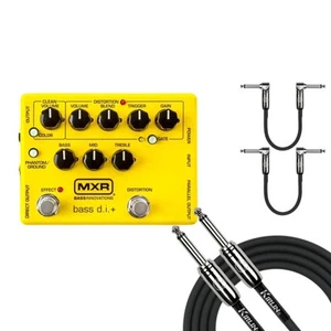 Pedales efecto Dunlop MXR BASS DI+ edición especial amarillo M80Y con cables - Imagen 1 de 10