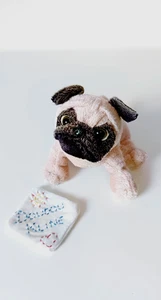 Peluche/Doudou Pug Puppy Dog Chien Carlin Beige Rose Marron 20cm  - Ganz Webkinz - Picture 1 of 6