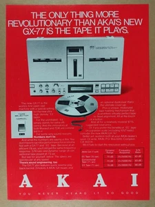 1981 Akai GX-77 Reel Tape Deck vintage print Ad - Picture 1 of 1