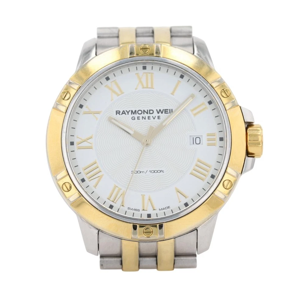 Reloj pulsera Raymond Weil Tango 41 mm esfera blanca cuarzo acero inoxidable para hombre Foto 1 de 1