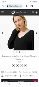 Lululemon What the Heart Wants Pullover - Neu mit Etikett - Medium - schwarz - Bild 1 von 9