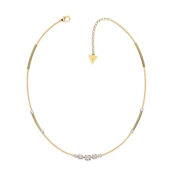 Collana Guess Donna Acciaio Dorata Centrali Zirconi Bianchi _JUBN01 - Immagine 1 di 3