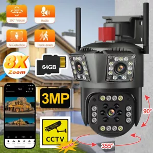 4K Camera PTZ WiFi IP Auto Tracking Survalance CCTV Camera 8X Zoom Cam Outdoor - Picture 1 of 25