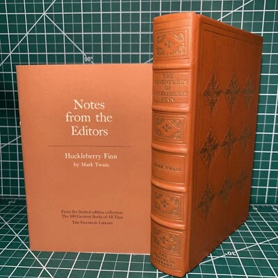 Franklin Library: The Adventures of Huckleberry Finn Mark Twain & Editor’s Notes Foto 1 de 4