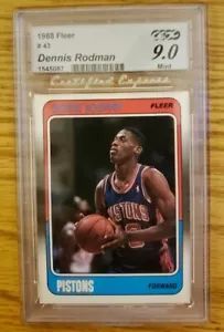 1988 - 1989 Fleer Dennis Rodman RC NEUWERTIG 9 ROOKIE LAST DANCE Rookie Card Kolben - Bild 1 von 10