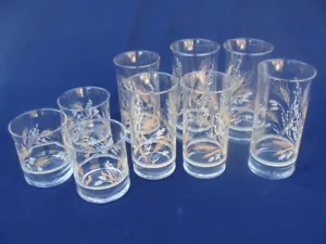 Libbey Flache Becher Gläser 3 Größen 8-12-16 Unzen Weizenmuster. Konvolut 9 - Bild 1 von 12