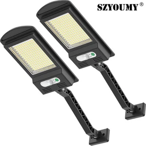 2X Solar Powered Security Light With Motion Sensor 168LED 1000LM For Yard Garden - Picture 1 of 11