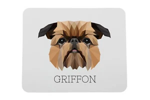 Griffon bruxellois sous-main géométrique Art-Dog - Photo 1/4