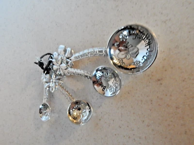 GANZ  Measuring Spoons  silver Bee Happy (4 pc. set)  brand new not tags (#11) - Image 1 of 4