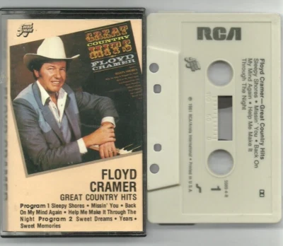 Floyd Cramer Great Country Hits (Cassette, 1981 RCA) VG-EX COND. - Image 1 of 3