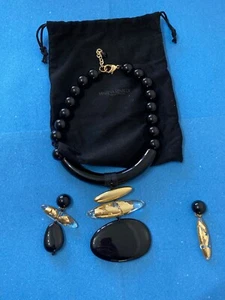 MARINA RINALDI:BIGIOTTERIA BIJOUX COLLANA GIROCOLLO +ORRECCHINI. - Picture 1 of 13