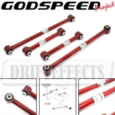 GODSPEED FOR AE86 TRUENO SR5 GTS GT-S 4AGE REAR SUSPENSION ADJUSTABLE 4 LINK SET — 第 1/4 张图片