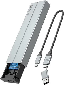 M.2 NVMe PCIe SSD auf USB-C 3.1 Externes Gehäuse Adapter Case 10Gbit/s Aluminum~ - Bild 1 von 9