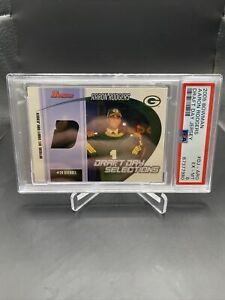 2005 Bowman Aaron Rodgers Draft Day RC Jersey Patch PSA 6 EX-MT Packers 