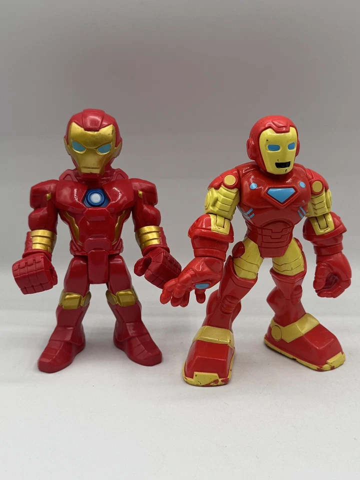 Lote de 4 figuras Playskool Hasbro Marvel Super Hero Adventures Iron Man y Iron Man Foto 1 de 4