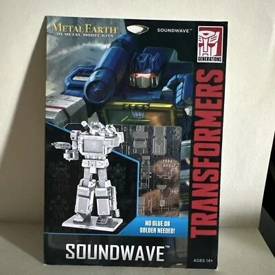 Fascinations Metal Tierra Soundwave Transformers Corte Láser 3D Metal Modelo #MMS302 Foto 1 de 2
