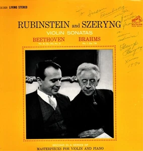 HENRYK SZERYNG Violinist autographed record jacket of recording with Rubinstein - Picture 1 of 1