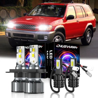 For Nissan Pathfinder 2001-2004 6500K LED Headlight + Fog Lights Bulbs Combo 4pc - image 1 of 4