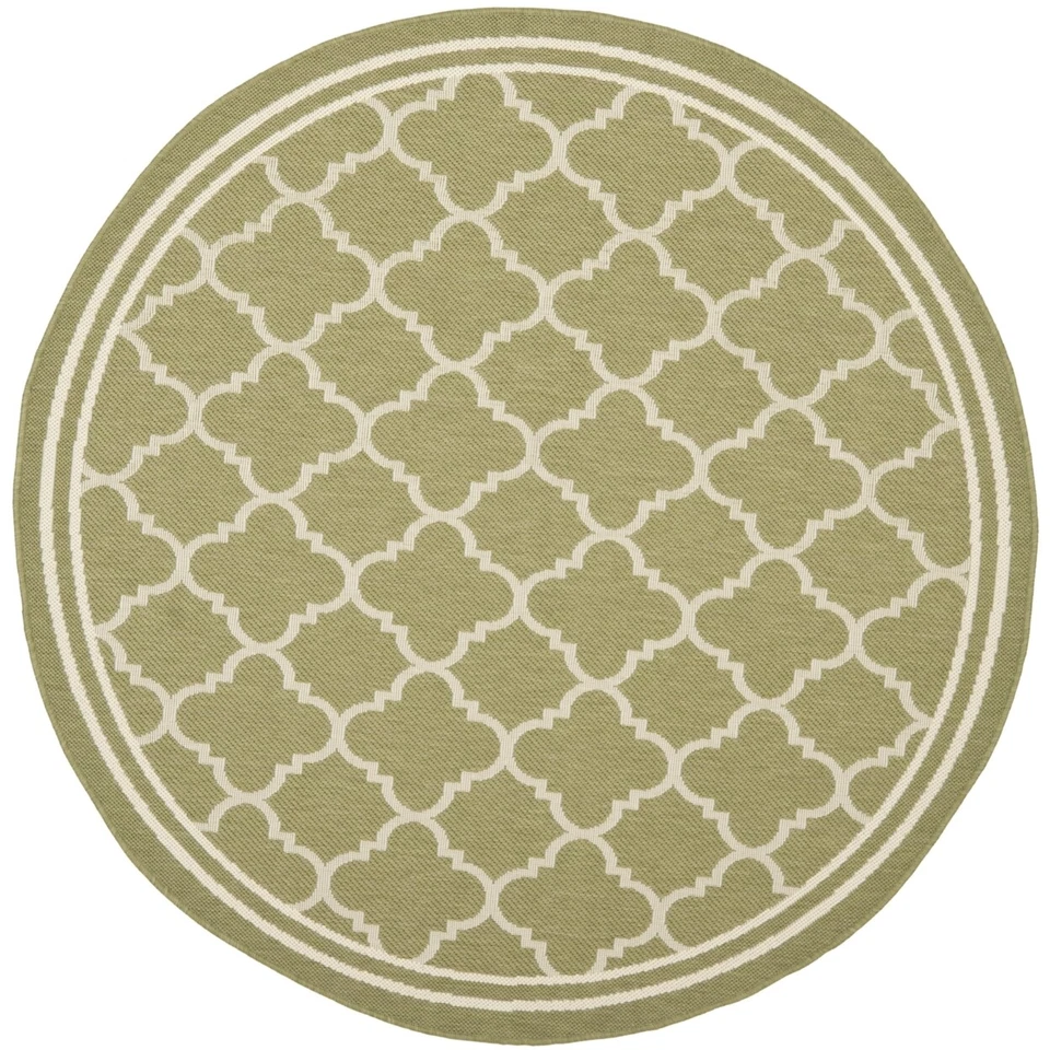 SAFAVIEH Indoor Outdoor CY6918-244 Courtyard Green / Beige Rug - Image 1 of 1