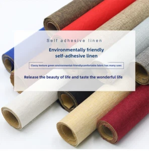 Self - Adhesive Linen Fabric Kit:Essential for Sofa, Furniture&Chair Handicrafts - Picture 1 of 29