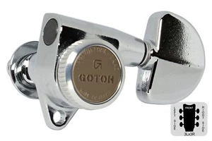 GOTOH SG301-20-MGT Bloccatrici Tuning Machine con Pulsanti Grover - 3L x 3R - Cromo - Foto 1 di 3